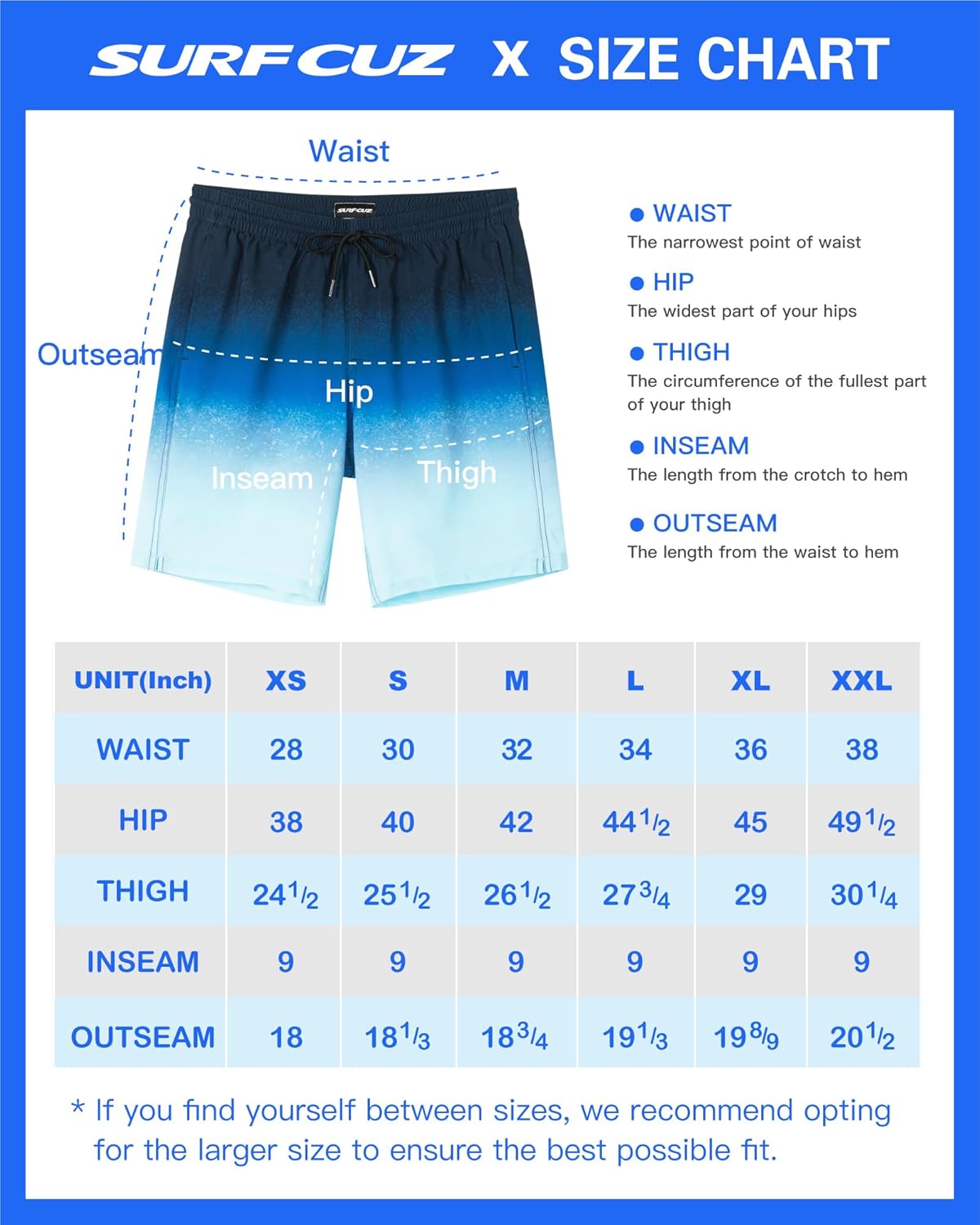 SURF CUZ 9" Mens Swim Trunks with Compression Liner Bathing Suits 2 in 1 Stretch Zipper Pockets Quick Dry