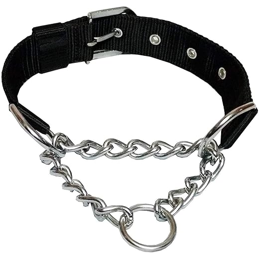 Dog Choke Nylon Half Chain Collar 25 inch