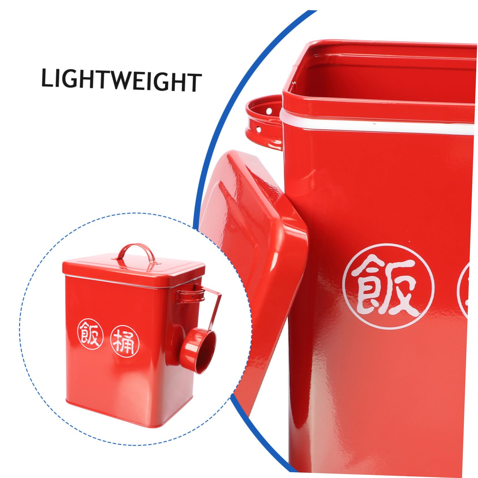 Toddmomy Pet Food Storage Bucket Capacity Sealed Dog and Cat Food Container Red Storage Canister for Pet Treats and Dry Food Durable and Stylish Design for Home Use