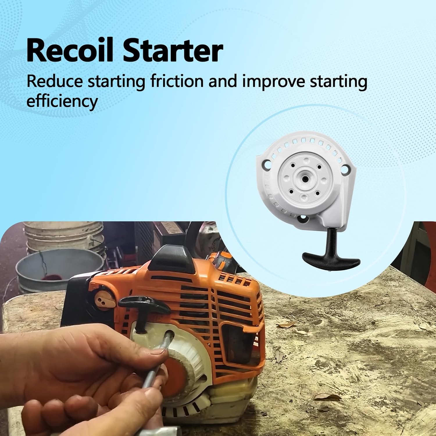 Rewind Starter Recoil Starter Compatible with Stihl FS94R KM94R HL91K HL94 HL94K FS94 KM94 HL91 FS94C FS94RC Replaces 4149 190 4001, Trimmer Starter