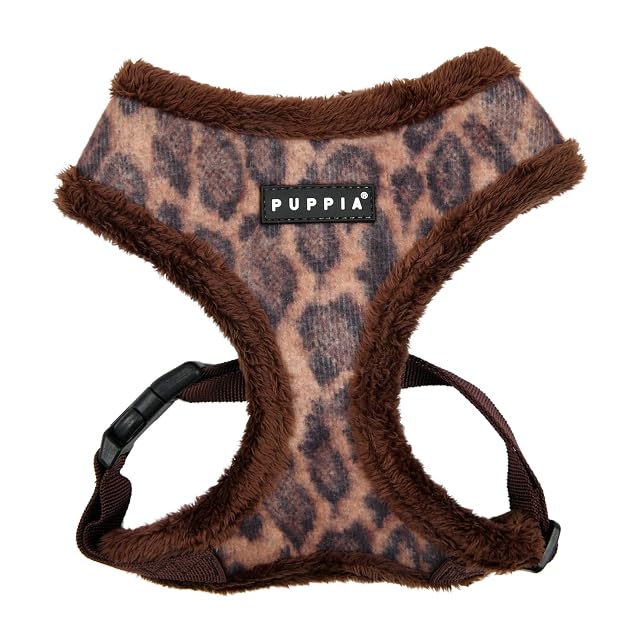 Puppia Kovo Arnés para perro, sobre la cabeza, cálido, invierno, estampado de leopardo