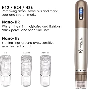16Pcs 36pin Hydra Pen H3 H5 Replacement Cartridges -Disposable Authentic Serum Applicator Tips for Dr Pen Hydra Pen H3/H5 Skin Care