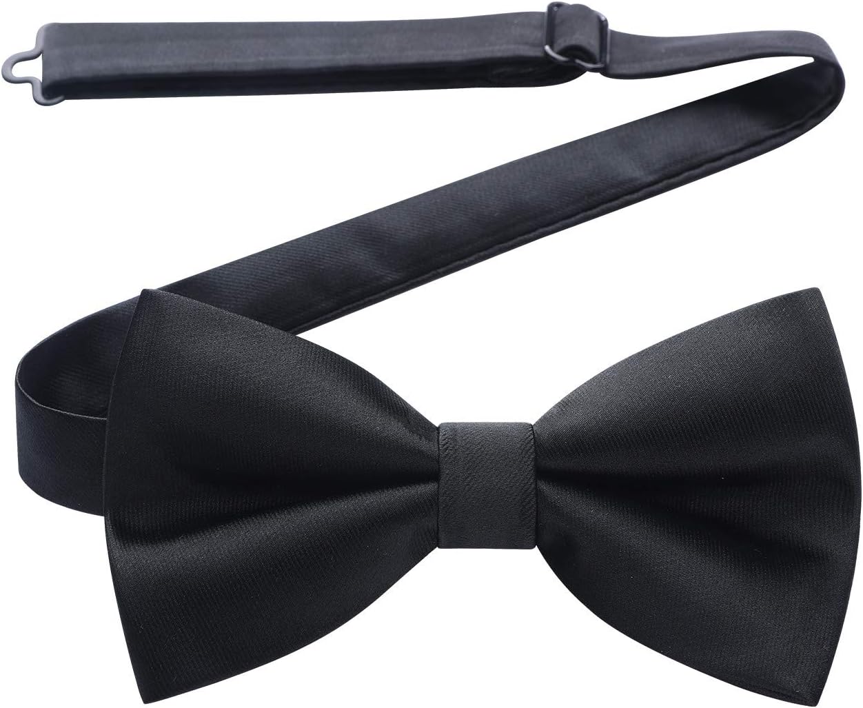 HISDERN Men's Pre-Tied Bow Tie Solid Colour Paisley Bowtie Adjustable Formal Neck Bow Ties for Wedding Party