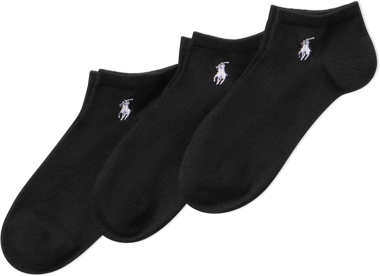 POLO RALPH LAUREN womens Super Soft Low Cut Socks - 3 Pair Pack - Reinforced Heel & Toe