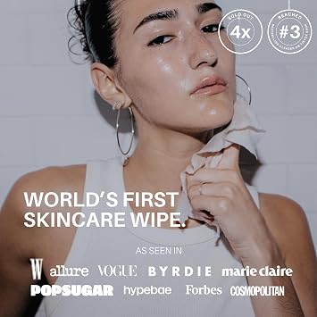 4AM Clean Sheets Hydrating Micellar Skincare Wipes for Face, No Rinse, 30ct