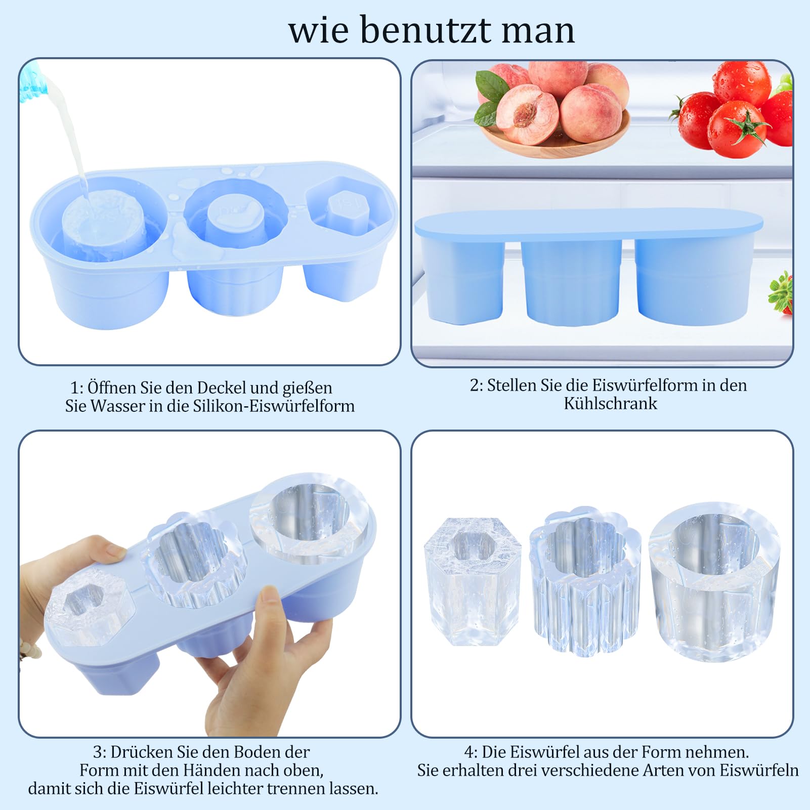 Bac À Glaçons Pour Stanley, 3 Cylindres Creux Modèle À Glace, Moule À