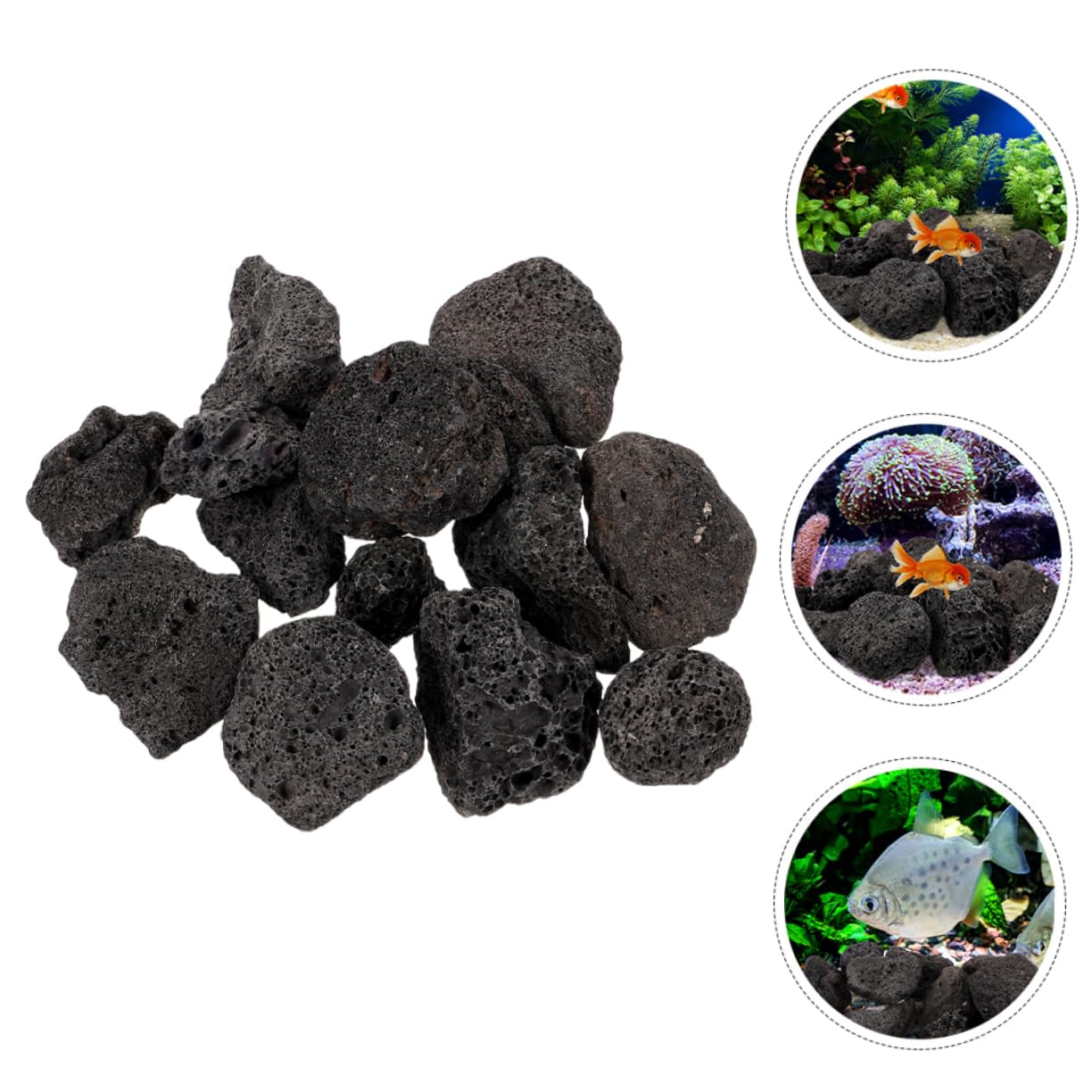Parliky 1 Pack Rock Aquarium Volcanic Rock for Plants Aquarium Decoration Volcanic Stone Ornament Decorative Stone for Potted Plants Volcanic Rock - Image 4