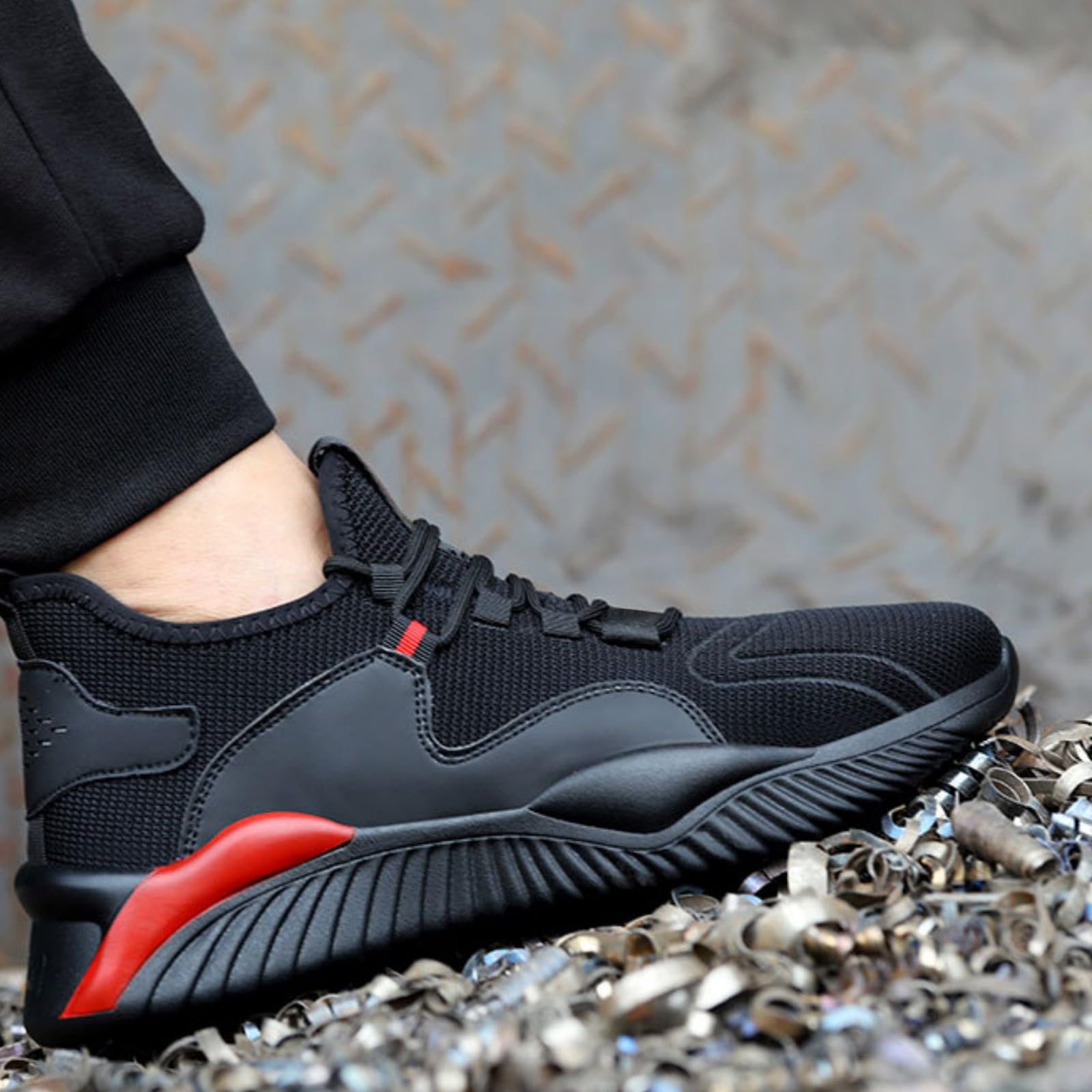 Sneaker Herren Dicke Sohle - Turnschuhe Mit Schnürsenkel Joggingschuhe | Atmungsaktive Laufschuhe Dämpfung Walkingschuhe Abriebfestes Fitnessschuhe Rutschfest Bequeme Schnürhalbschuhe