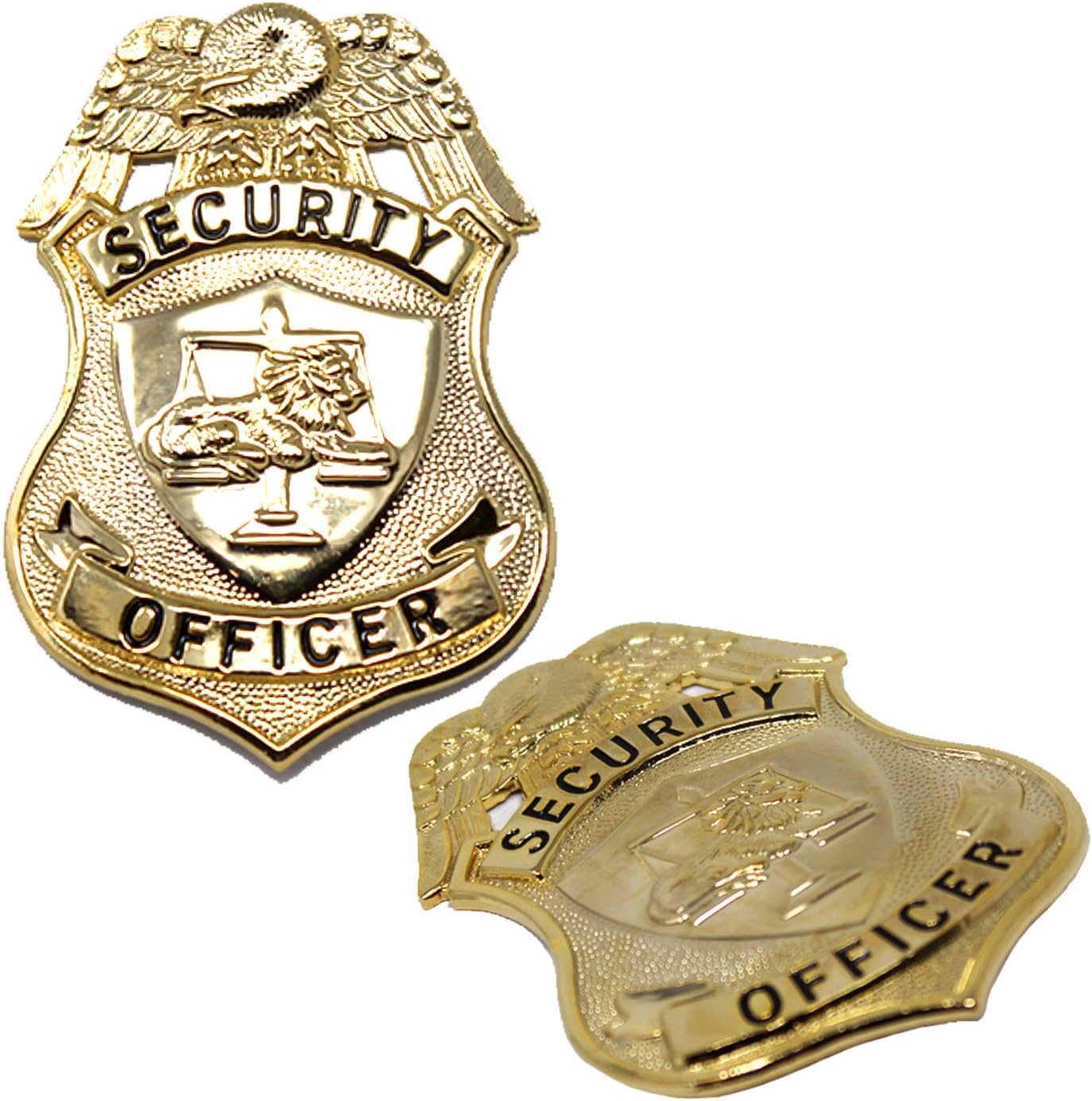 Professional Security Officer Metal Badge – Gold Shield Pin with Eagle Emblem – Durable & Authentic Look for Uniforms or Costumes image 2