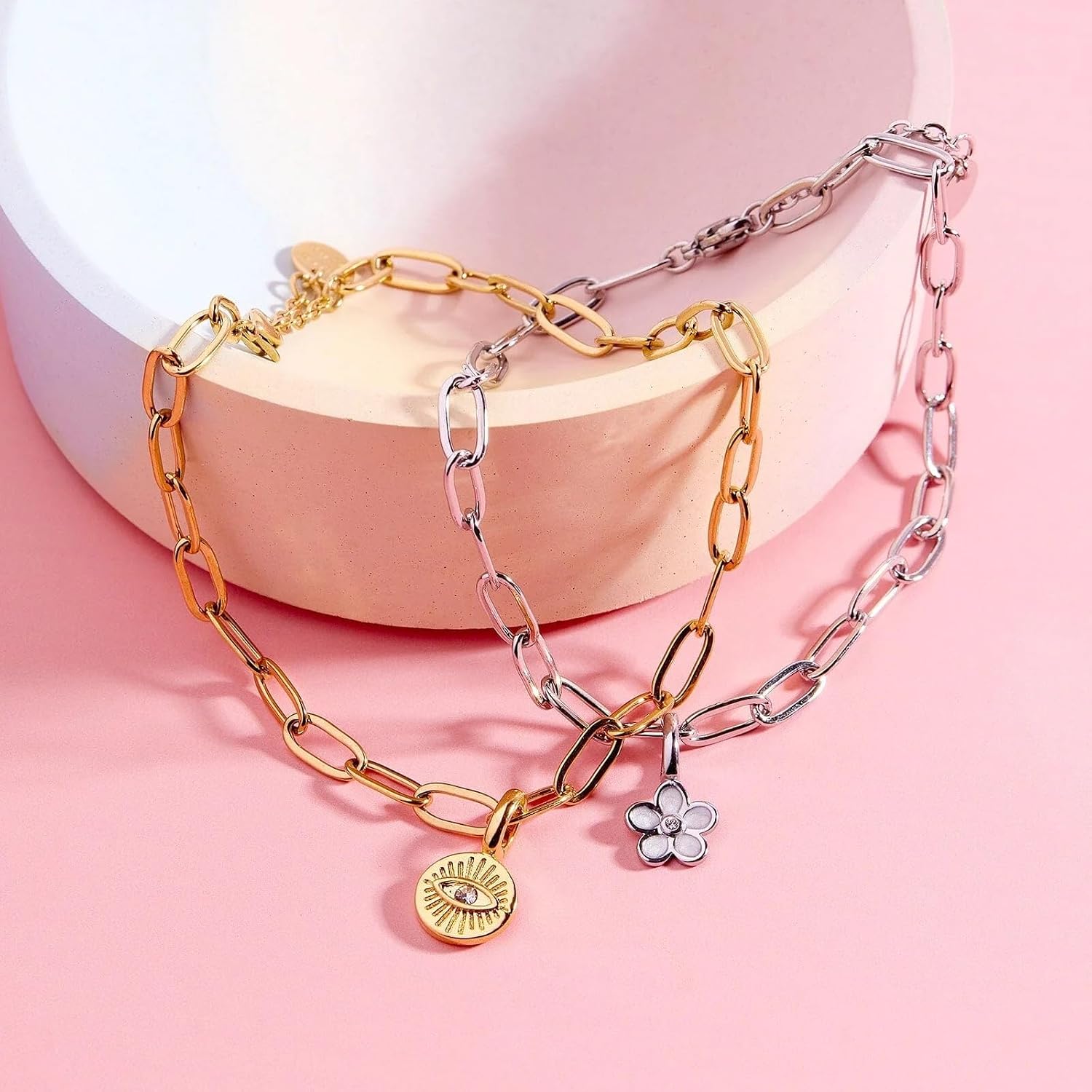 Pura Vida Anklet Harper Paperclip Chain Anklet Ankle Bracelets for Women