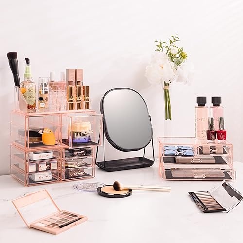 Miniatura 7 de Sorbus - Contenedor y exhibidor para guardar cosméticos, maquillajes y joyas. Torre organizadora. Diseño espacioso. Excelente para el baño, la