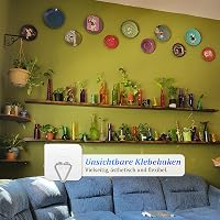 DIDUDIDU Öntapadós Akasztó Képkeretekhez - 20 db Fali Tányértartó - Műanyag Képakasztó Erős Tapadással 1,36 kg Teherbírással Dekorációkhoz 5
