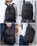 HOMIEE Sac à dos élégant léger, Sac à jour imperméable 14-Inch Sac à dos Casual pour ordinateur portable pour femmes & Hommes, Sac à dos voyage/école/jasuel/travail, Noir