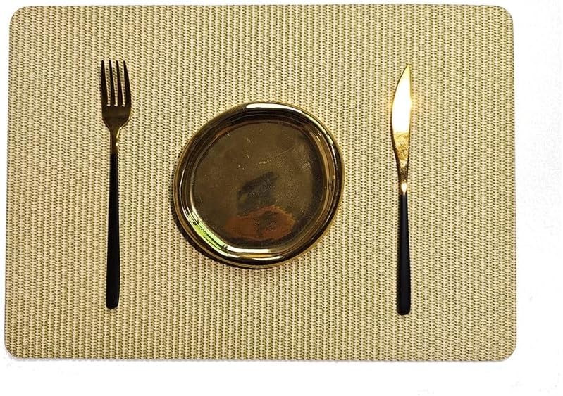 Leather Placemat Waterproof Placemat Restaurant Western Placemat Insulation Mat(C)