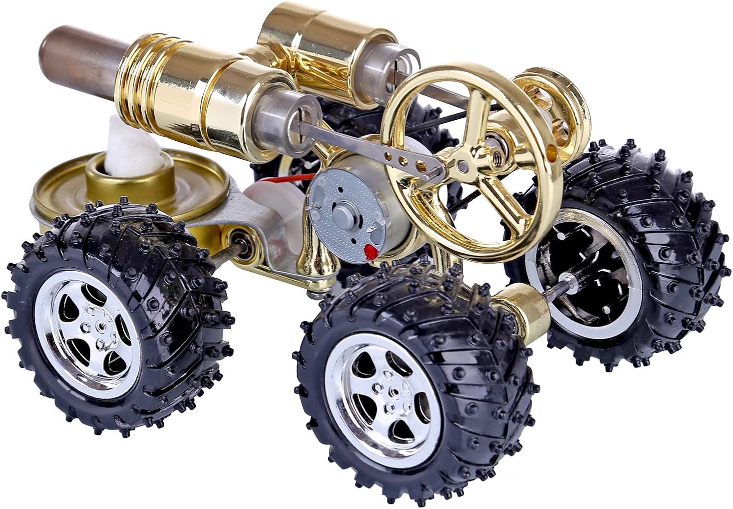 Stirling Engine Car Kit, Hot Air Stirling Engine Car Stem Steam Model Desktop Display Physics Science Experiment for Youth Adult