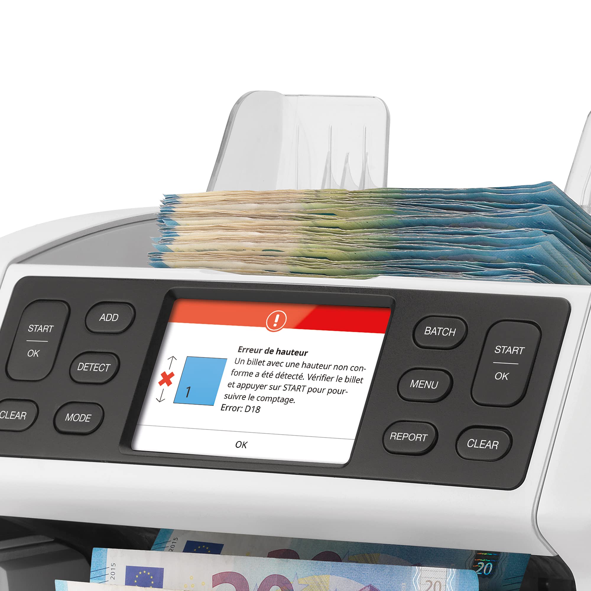 Safescan 2865-S - Contatore di banconote miste, con rilevatore di denaro contraffatto a 7 punti, adatto per banconote King Charles