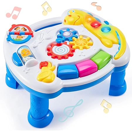 Toey Play Jouet Musical Bebe Table D Activite Avec Livre Bebe Animaux Jeux Educatifs Cadeau Pour Enfant Garcon Fille Amazon Fr Jeux Et Jouets