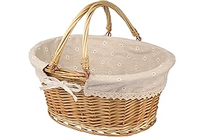 Large Multipurpose Wicker Gift Basket with Handle for Various Uses