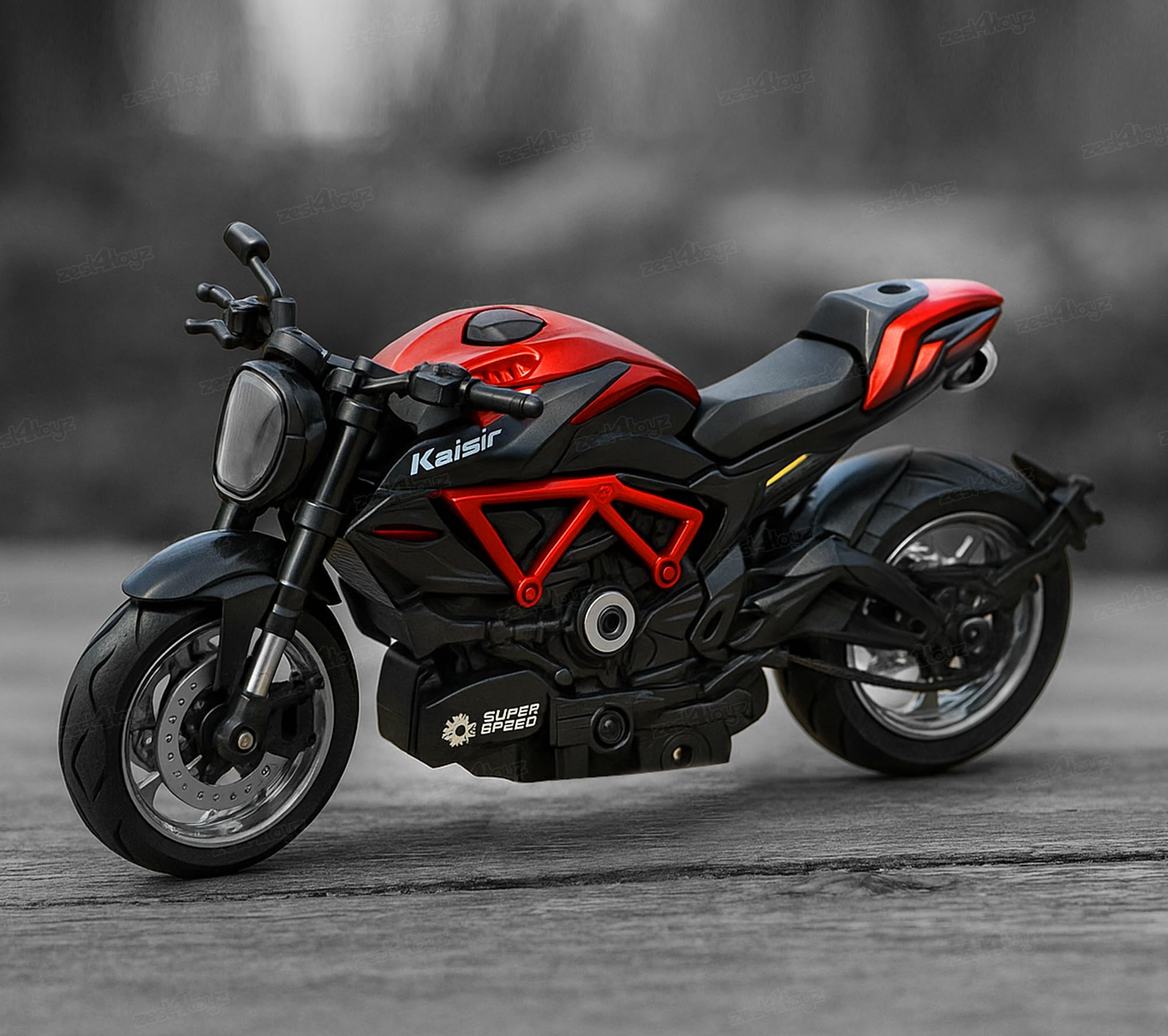 Zest 4 Toyz Diecast Bike Toy for Kids Toy Motorcycle Bike Miniature Model Pull Back Action Realistic Design Bikes for Ki