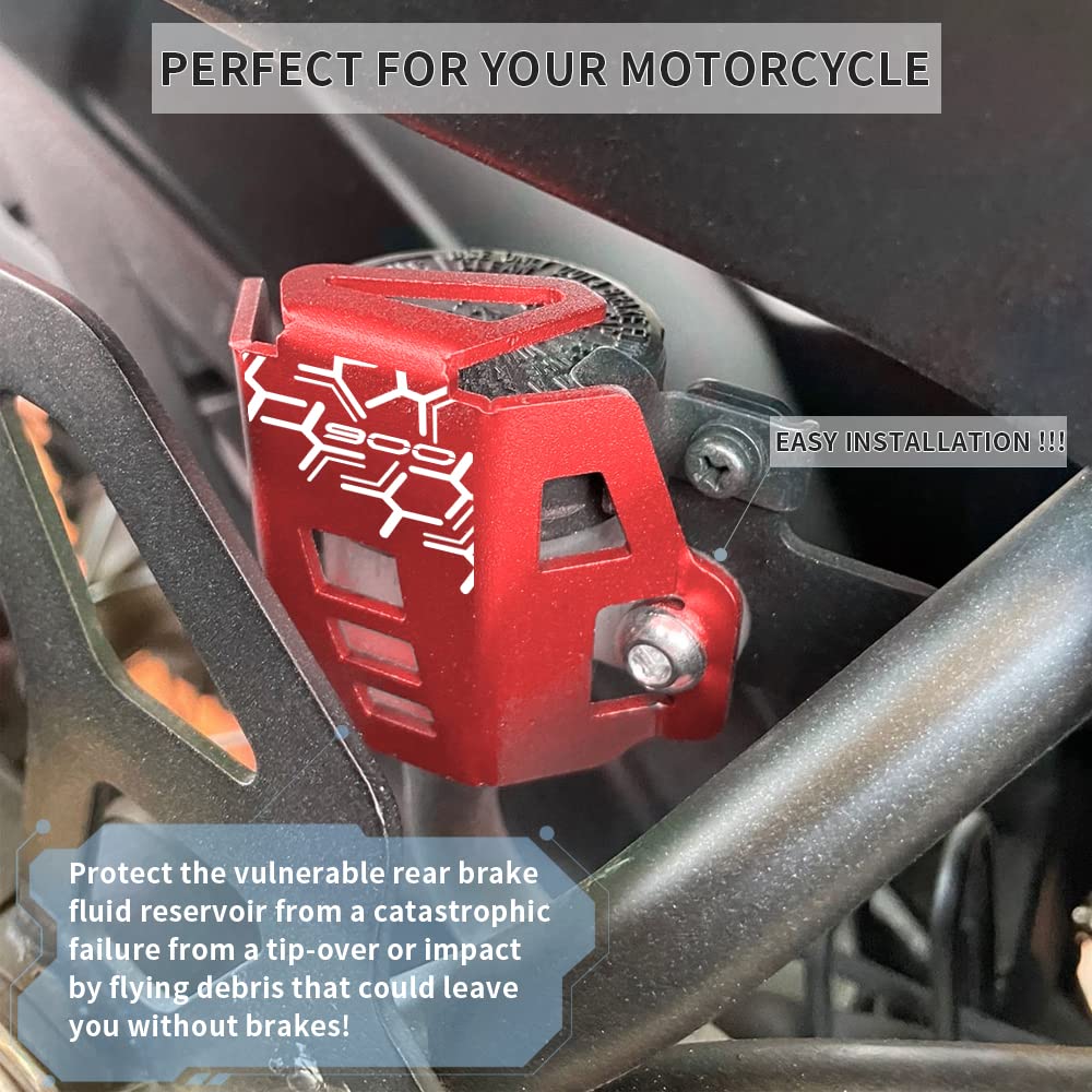 Modeer Para Z900 2017-2025, depósito de combustible de freno trasero, copa de aceite, cubierta protectora, accesorio para z 900 (Rojo)
