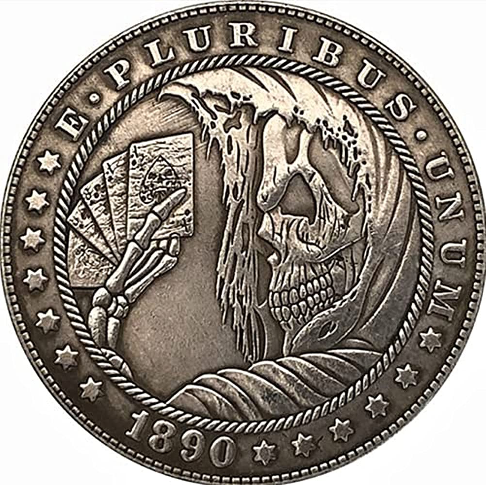 Skull Poker US Copy Antique Morgan Hobo Nickel Coin, Commemorative Badge Collection Toy