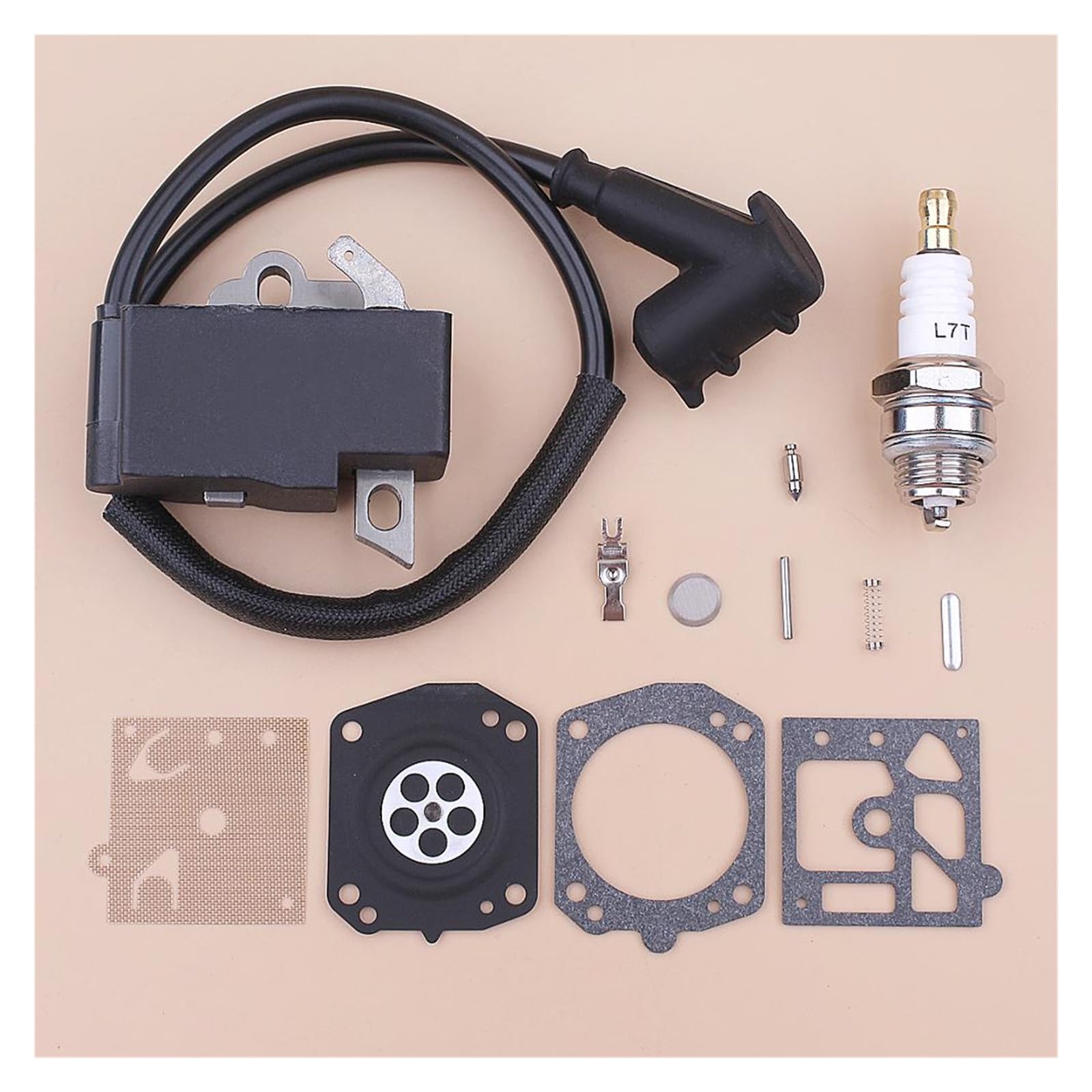 Bobina di accensione Candela for Stihl MS441 MS 441 Carburatore Riparazione Kit Membrana Motosega 1138 400 1300