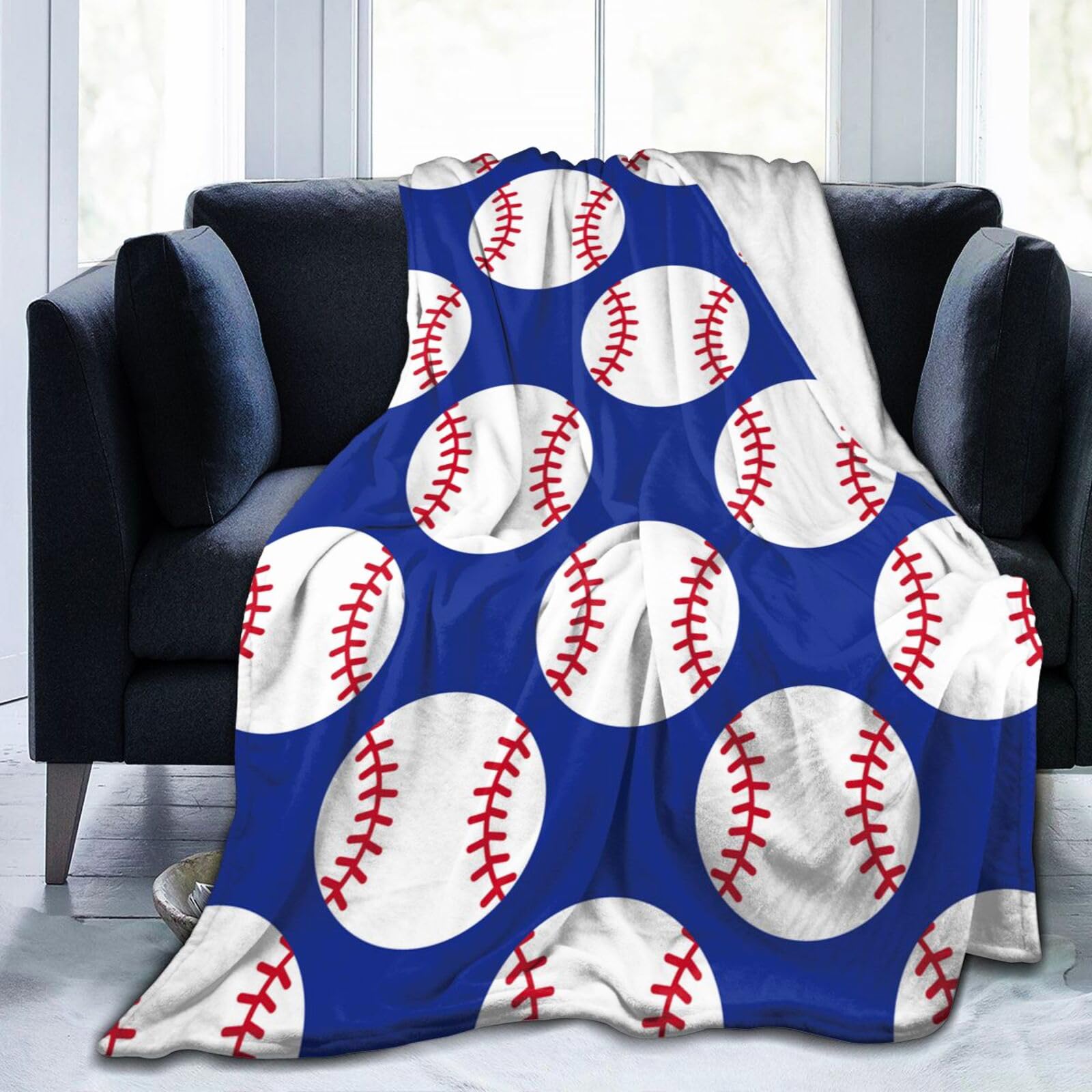 Volleyball Pattern Throw Blanket - 50x60 Inch Soft Flannel Plush Blanket For Couch & Bed