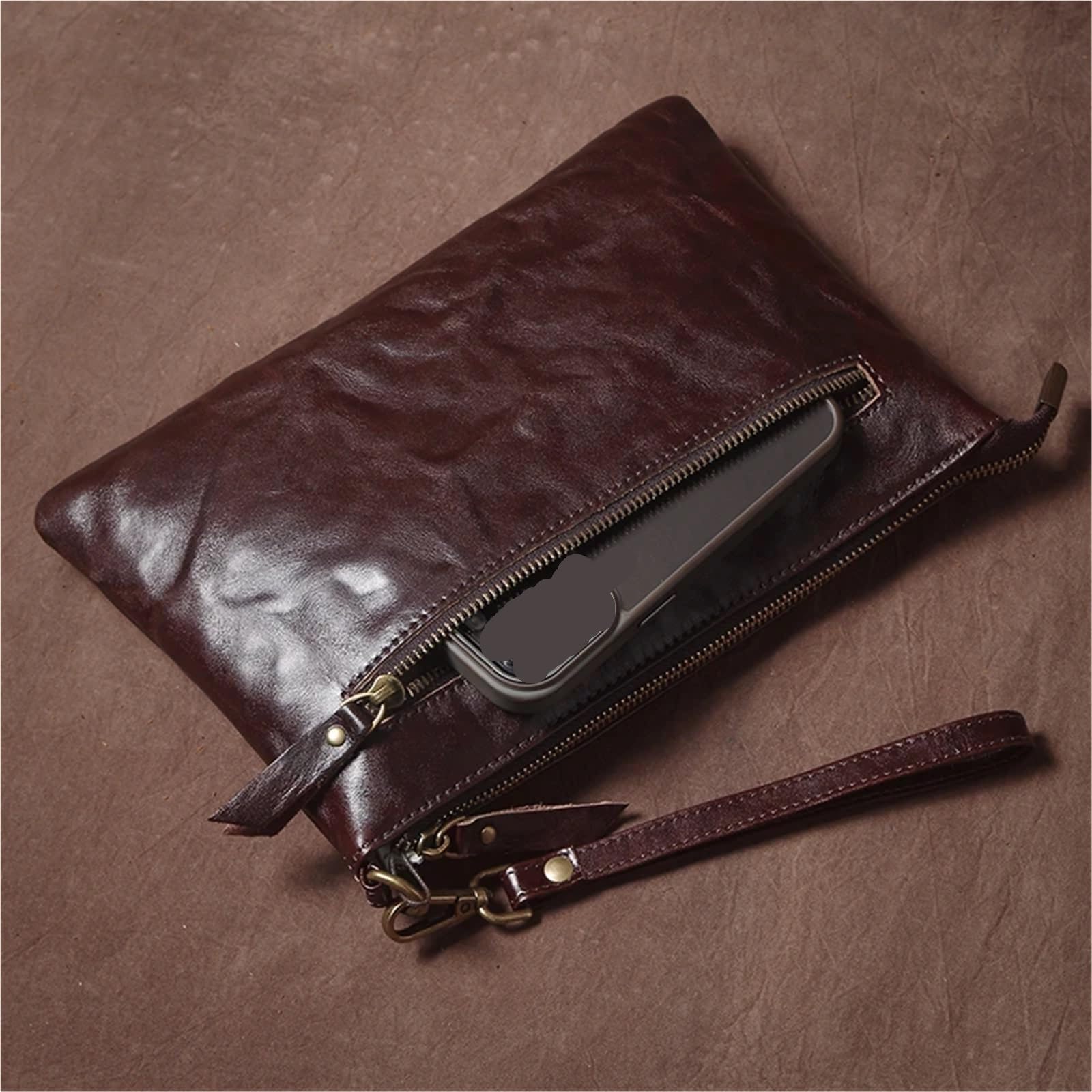 Pochette Uomo Borsa a mano da uomo, portafoglio di lusso, casual, business, borsa da ascella, borsa da polso portatile