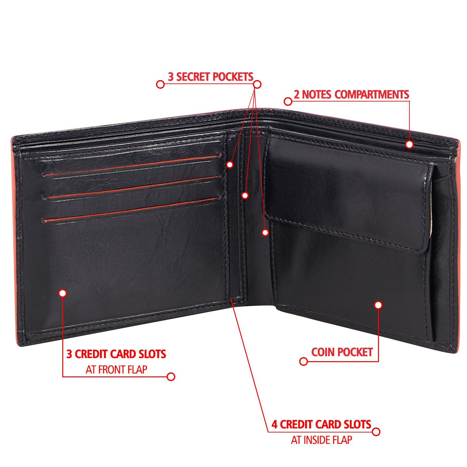 VISCONTI ® Portafoglio Uomo Vera Pelle con protezione RFID Porta Carte di Credito con Portamonete. Borsellino a piegatura tripla Porta Banconote Regalo - 'Alps'