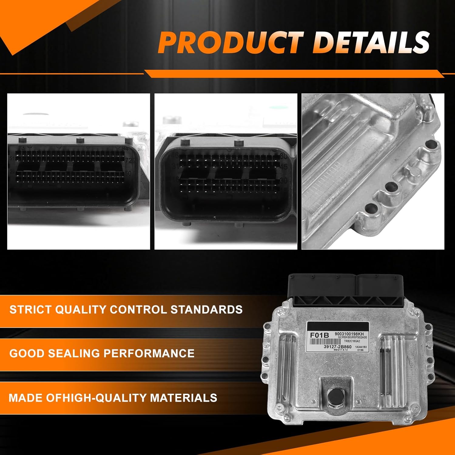 Engine Computer Unit Board 39127-2B860 391272B860 Compatible with Hyundai KIA F01B MEG17.9.12 ECU ECM Does not Come with Programming, Requires Additional Programming