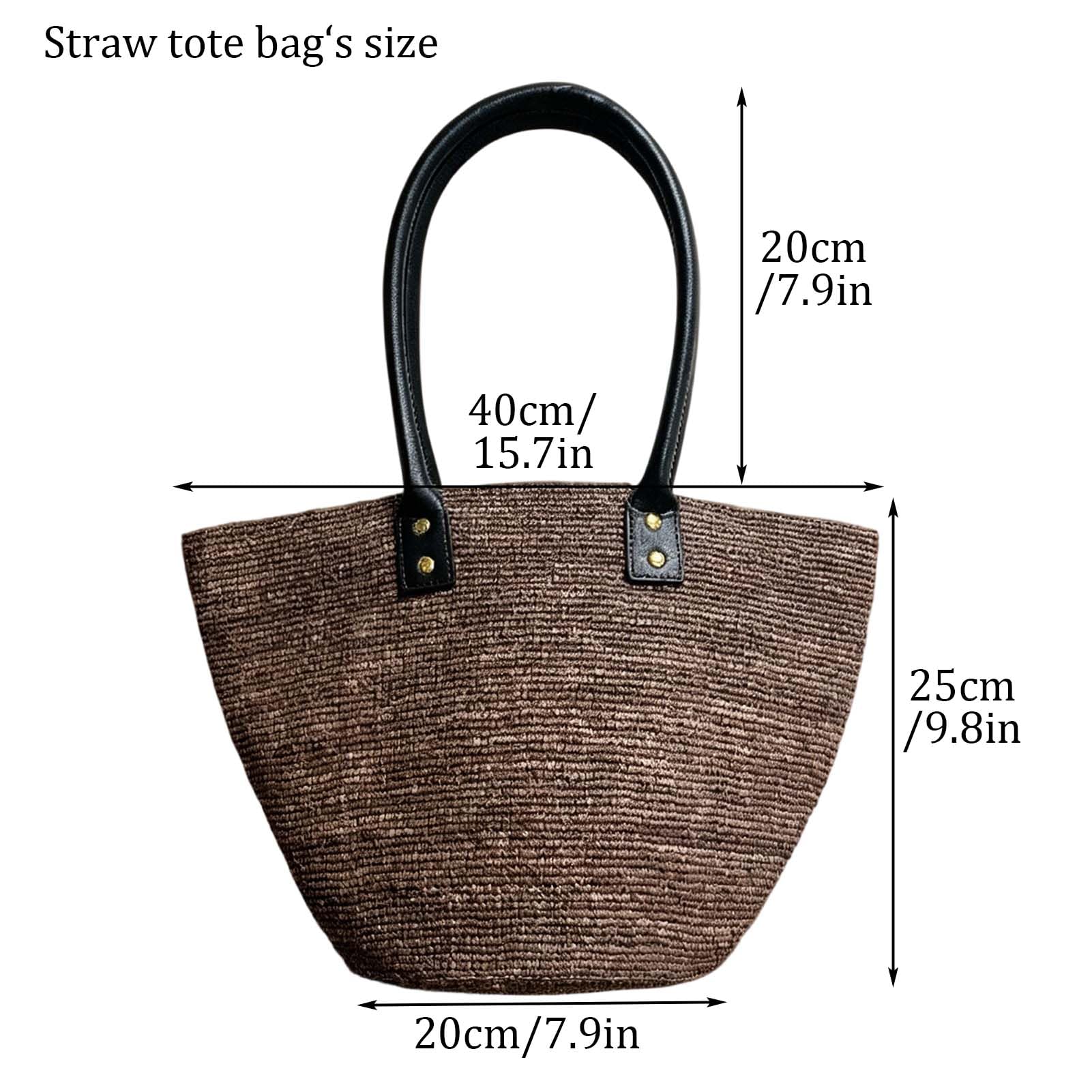 Bolso Rafia Mujer Verano De Playa De Paja Bolso De Mano De Bandolera Capazos Mimbre Tejido Crochet Bolso De Hombro De Vacaciones De Viaje Straw Beach Tote Summer Handbags Women