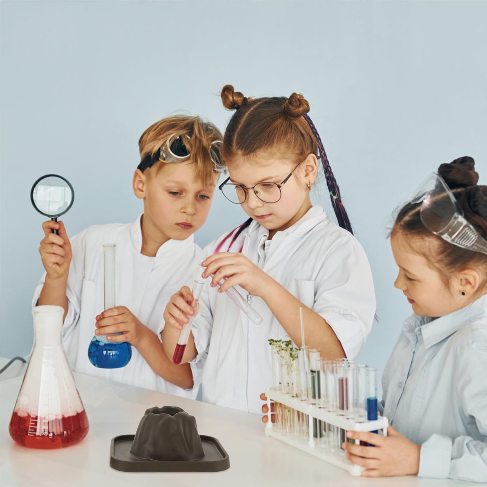 BESPORTBLE Kit de Experimentos Científicos DIY de 50 Piezas para Modelos de Erupción Volcánica, Ideal para Demostraciones Científicas en El Aula para Niños.