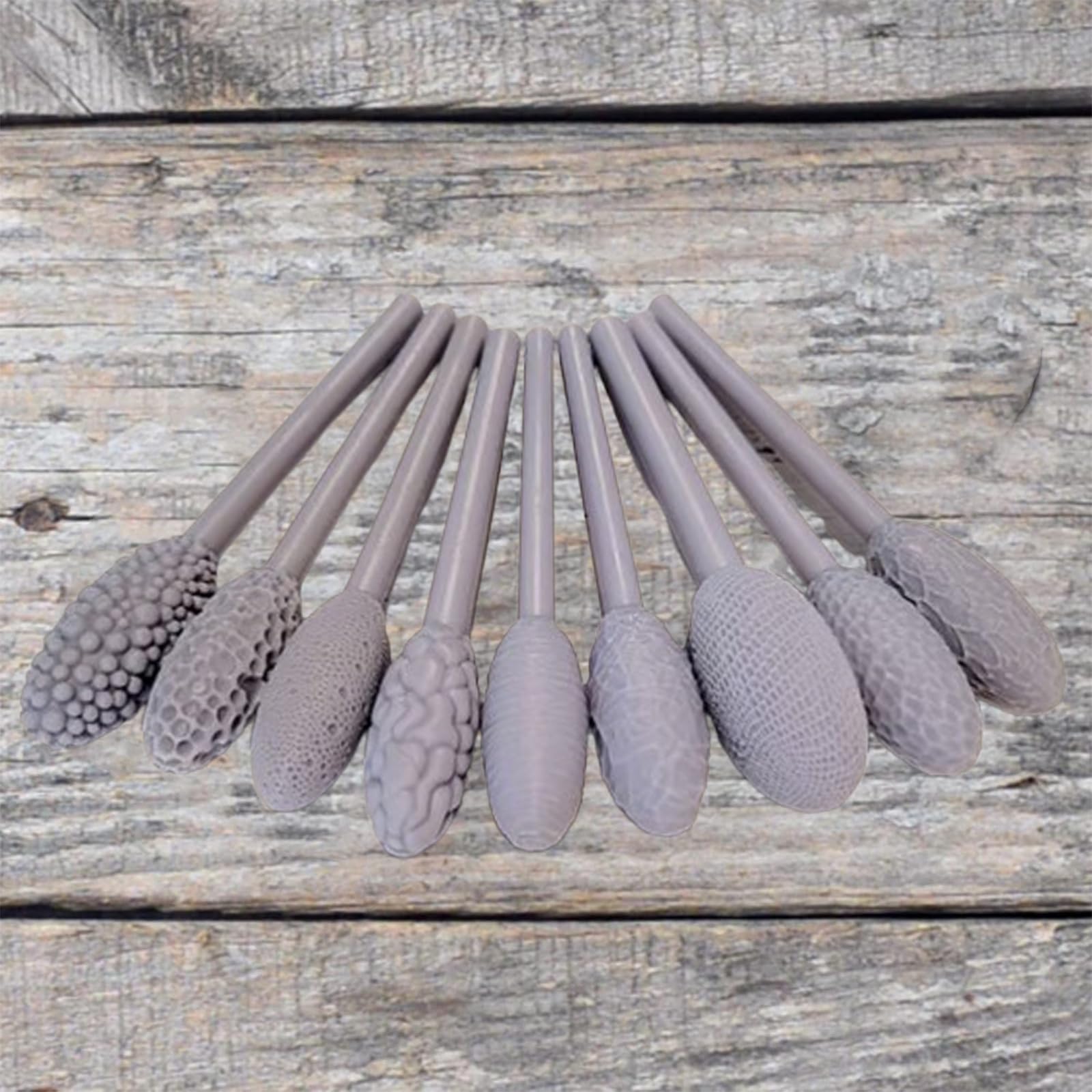 Lot De 9 Outils De Texture En Céramique - Rouleaux Ovales Pour Modelage Argile, Sculpture, Projets Artistiques - En Résine - 5