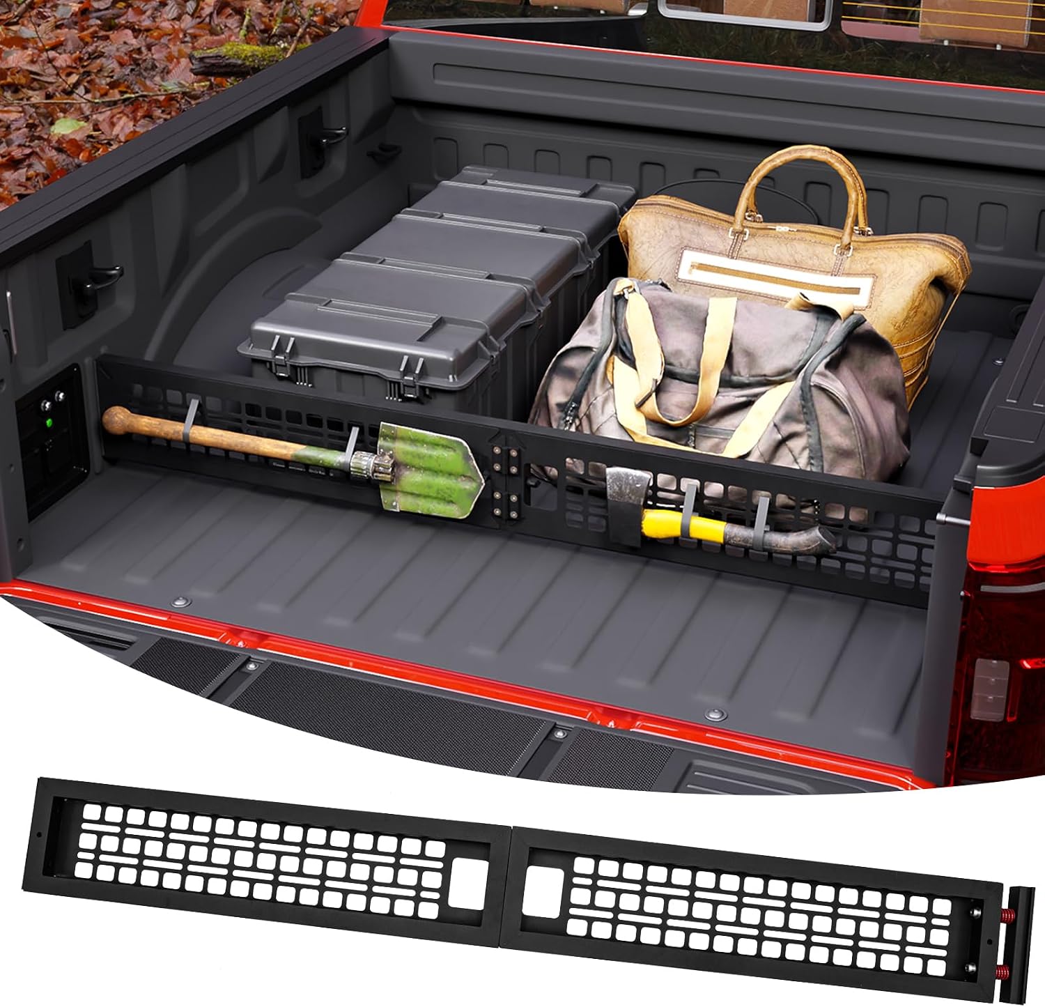 Truck Bed Divider with Molle Panel for 2015+ F150 2024+ Lightning