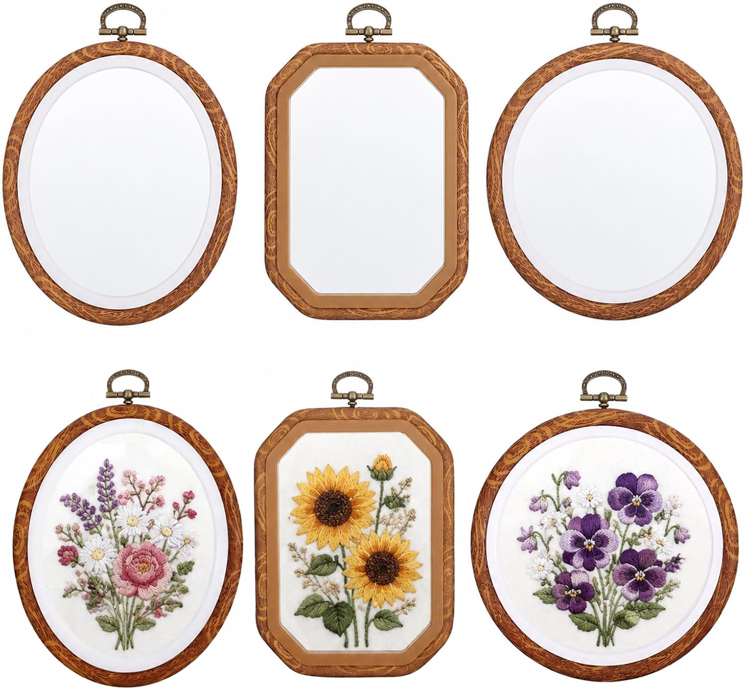 3 Pcs Embroidery Hoop Frame, Decorative Embroidery Hoop