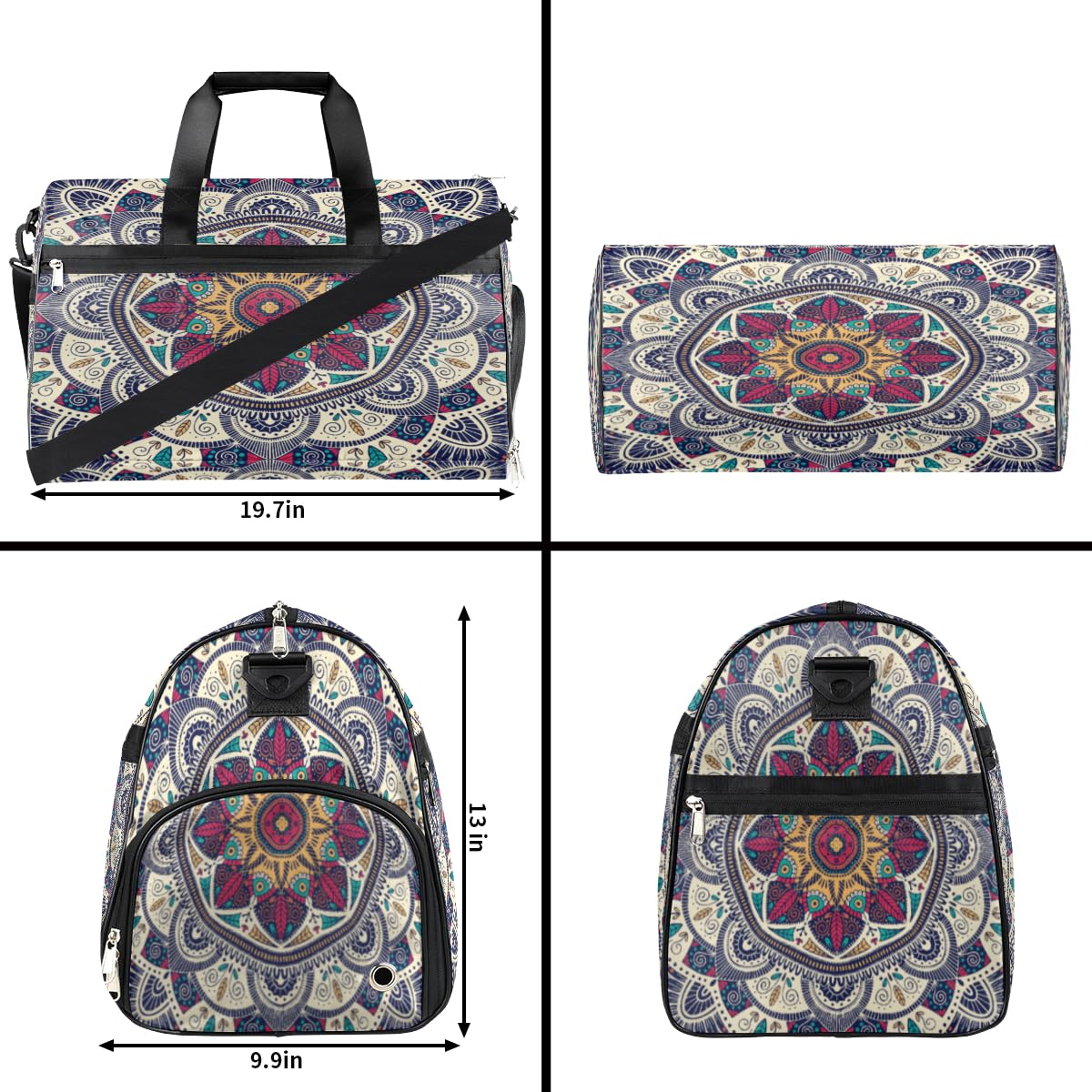 Personalisierte Sporttasche für Jungen und Herren, individuelle Sport-Reisetasche mit Schuhfach, maßgeschneiderte Mädchen-Tanztasche, Wochenend-Übernachtungstasche für Frauen und Kinder, ethnische