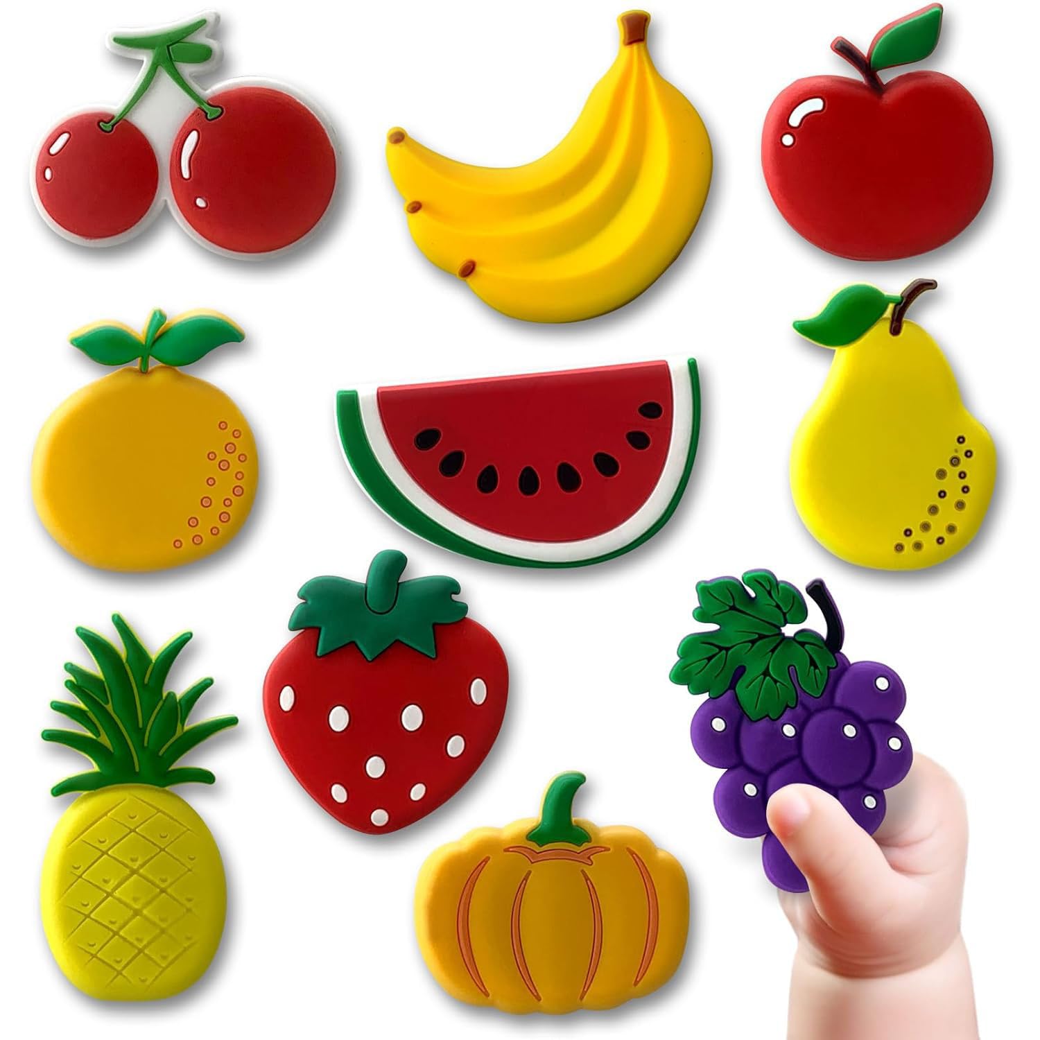 X springRefrigerator Magnets, 10 Pcs Fridge Magnets for Kids, Fridge Refrigerator Magnets Set, Cute Fruits Cartoon Magnet, Activity Home Kitchen Decoration Accessories Travel Souvenirs