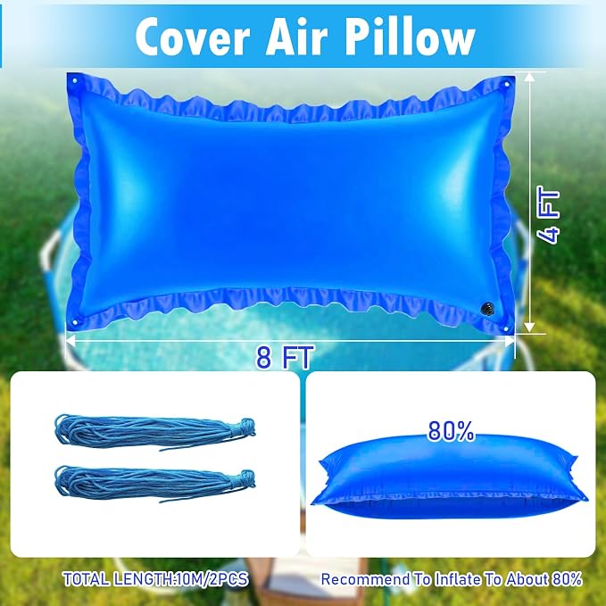 Almohada inflable para piscina 4x8 ft Vecacosic miniatura 2