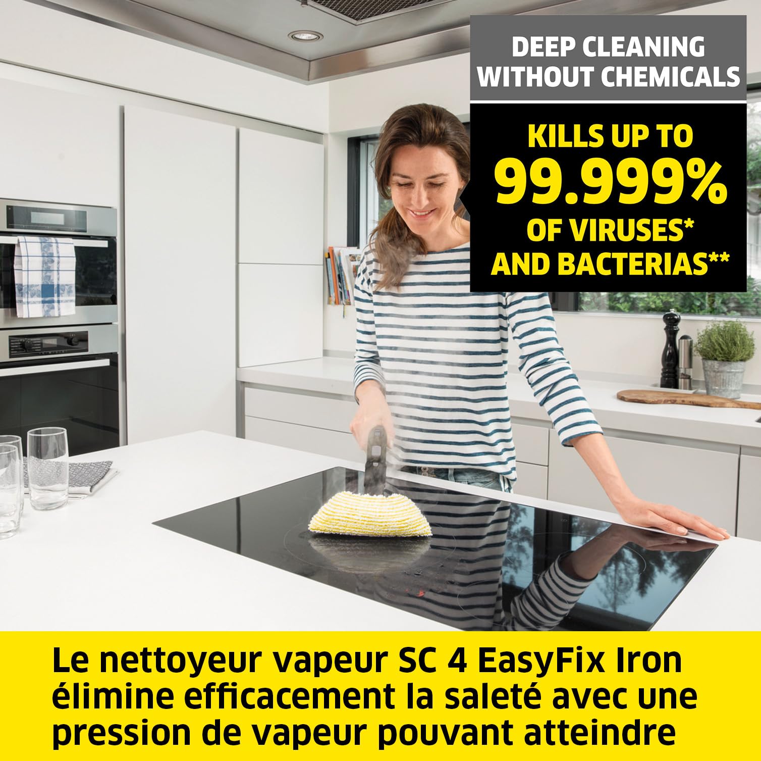 Image secondaire de Kärcher SC 4 EasyFix Iron - Nettoyeur Vapeur 2000W avec Fer à Repasser