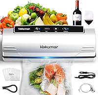 Vista 1 de Máquina selladora al vacío mejorada para alimentos, sellador de alimentos 8 en 1 con potente succión, modos seco y húmedo, compatible con Sous Vide