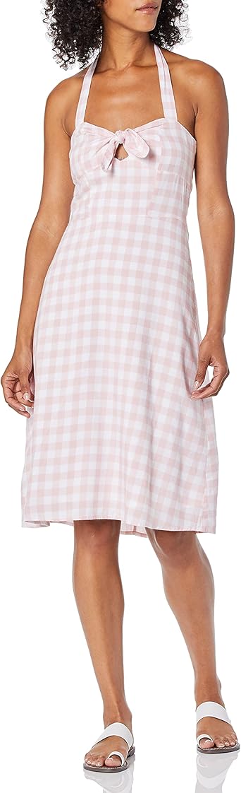 gingham halter dress