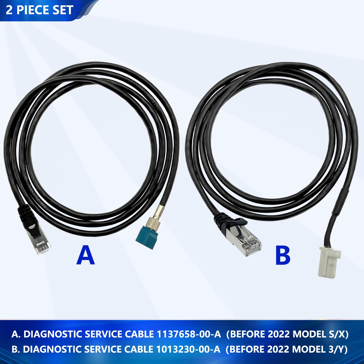 ZKTOOL 59" Cable de Servicio de Diagnóstico, Compatible con Tesla Model S 3 X Y - Soporte de Reparación OBD, Reemplazo para 1137658-00-C, 1013230-00-A