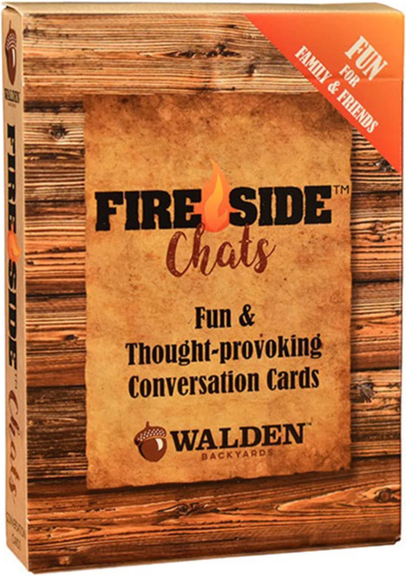 Walden Conversation Starters Fire-Side Chats Sparking Great Conversation Around the Fire - Standard Playing Cards for All Card Games with Free Limited Edition Koozie