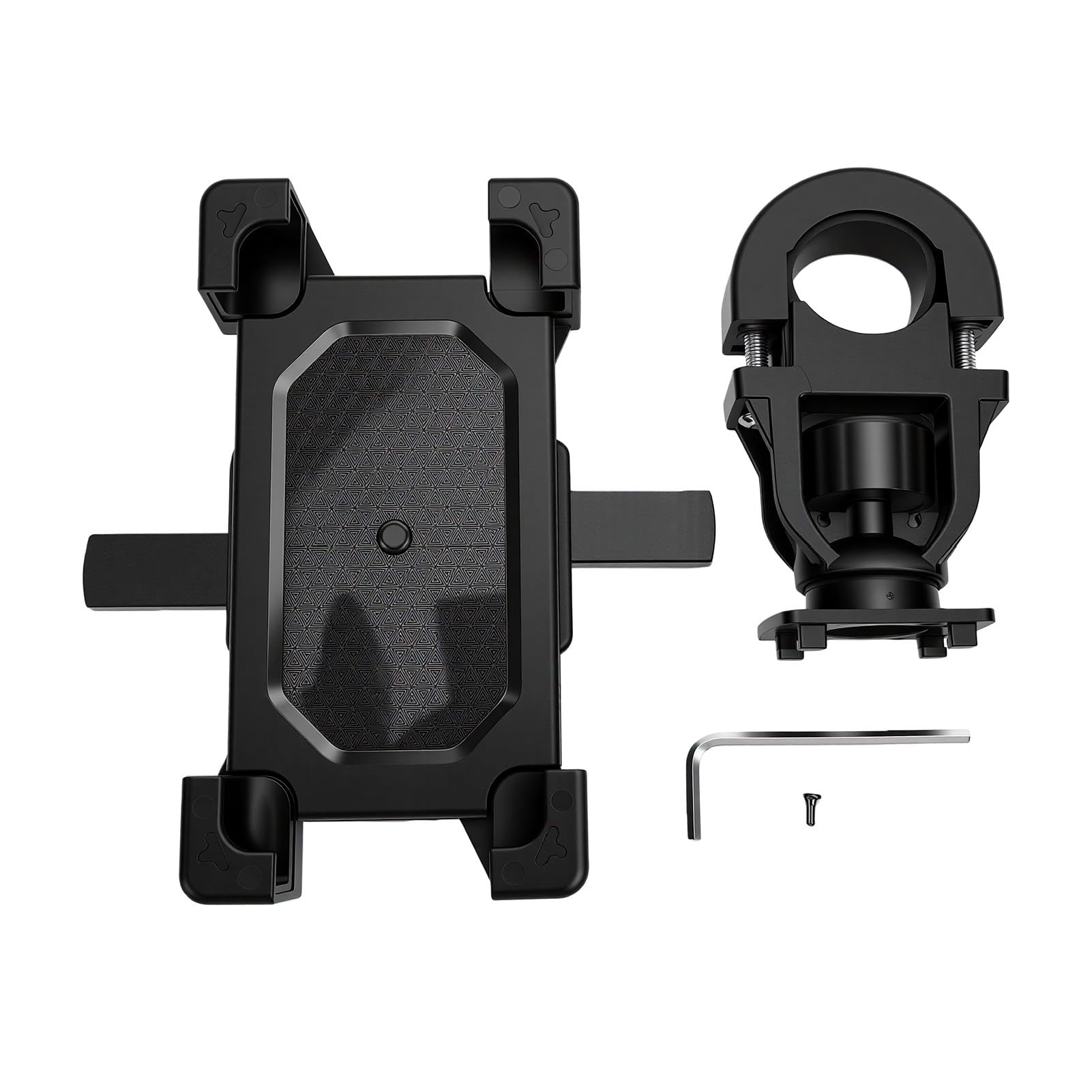 Yctze Supporto per Telefono per Moto Blocco Automatico Anti Vibrazione 4,7-7 Pollici (Tipo di manubrio, adatto per manubri da 20-28 mm)