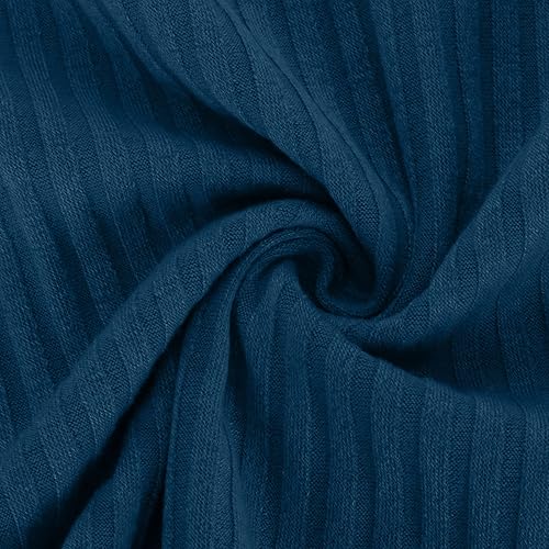 Miniatura 7 de Women's Long Sleeve Crewneck Dresses Solid Color Ribbed Casual Knit Sweater Dress Winter Loose Swing Midi Dress