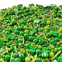 Vista 5 de Homankit Cactus Sprinkles - Decoración comestible de galletas verdes para hornear, decoración de cupcakes, 3.35 onzas