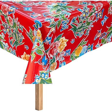 Mexican Oilcloth Tablecloth for Rectangle Tables