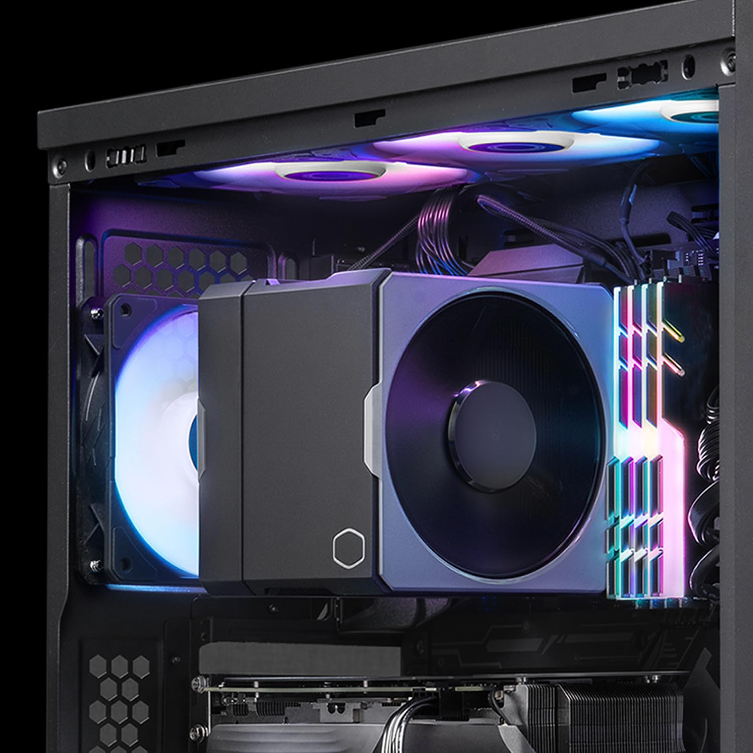 Cooler Master Hyper CPU Air Cooler – 120mm High Performance PWM Fan, 4 Copper Heat Pipes, Aluminum Top Cover, Low Noise & Easy Installation, AMD AM5/AM4 & Intel LGA 1851/1700/1200, Black: Cooler Master Hyper 612 APEX CPU Air Cooler, Dual Mobius 120 PWM Fan, Superconductive Composite 6 Copper Heat Pipes, 159mm Tall, Sleek Top Cover, AMD Ryzen AM5|AM4, Intel LGA 1851|1700 Brackets