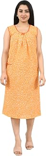 Miavii Creation Cotton Nighty Short Sleeves, Night Dress for Women(Sleeveless) Price In India