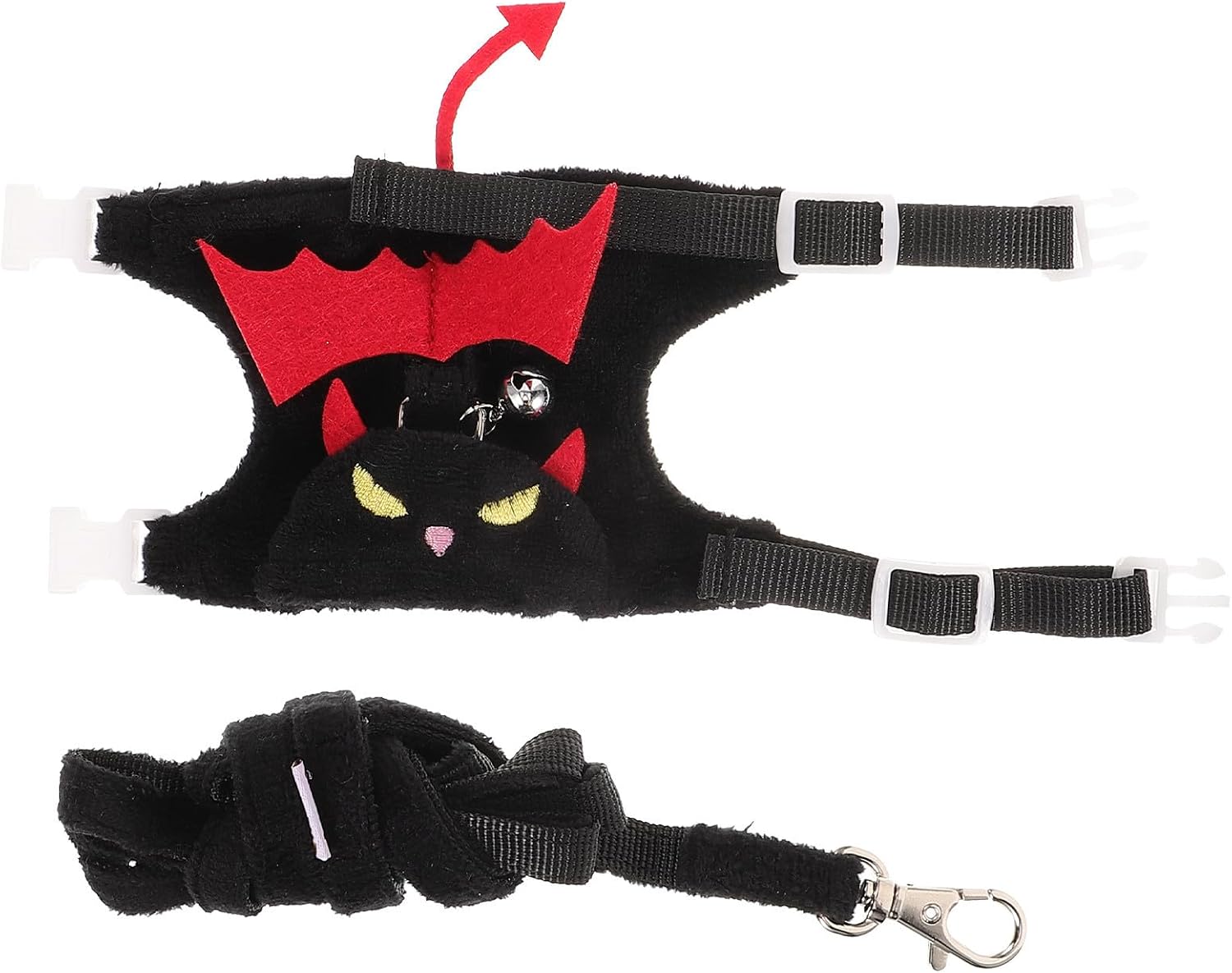 Adjustable Pet Harness and Leash Set for Cats and Hamsters, Wear-Resistant Polyester and Non-Woven Fabric, Convenient to Wear Small Pets Traction Rope for Outdoor Walking